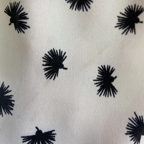 LOFT Off White Semi Sheer Dandelion Flutter Sleeve Blouse Top XSP - Picture 2 of 2